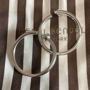 Henri Bendel silver hoops